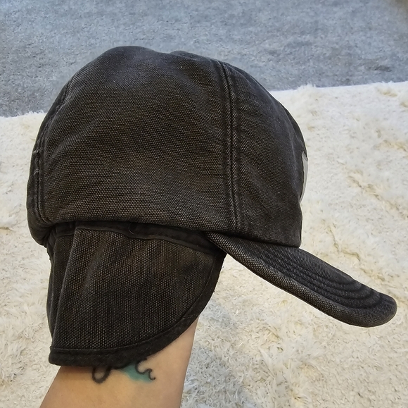 Carhartt Vintage Insulated Trapper Hat With Earflaps Fitted Streetwear Skatewear - Picture 7 of 10